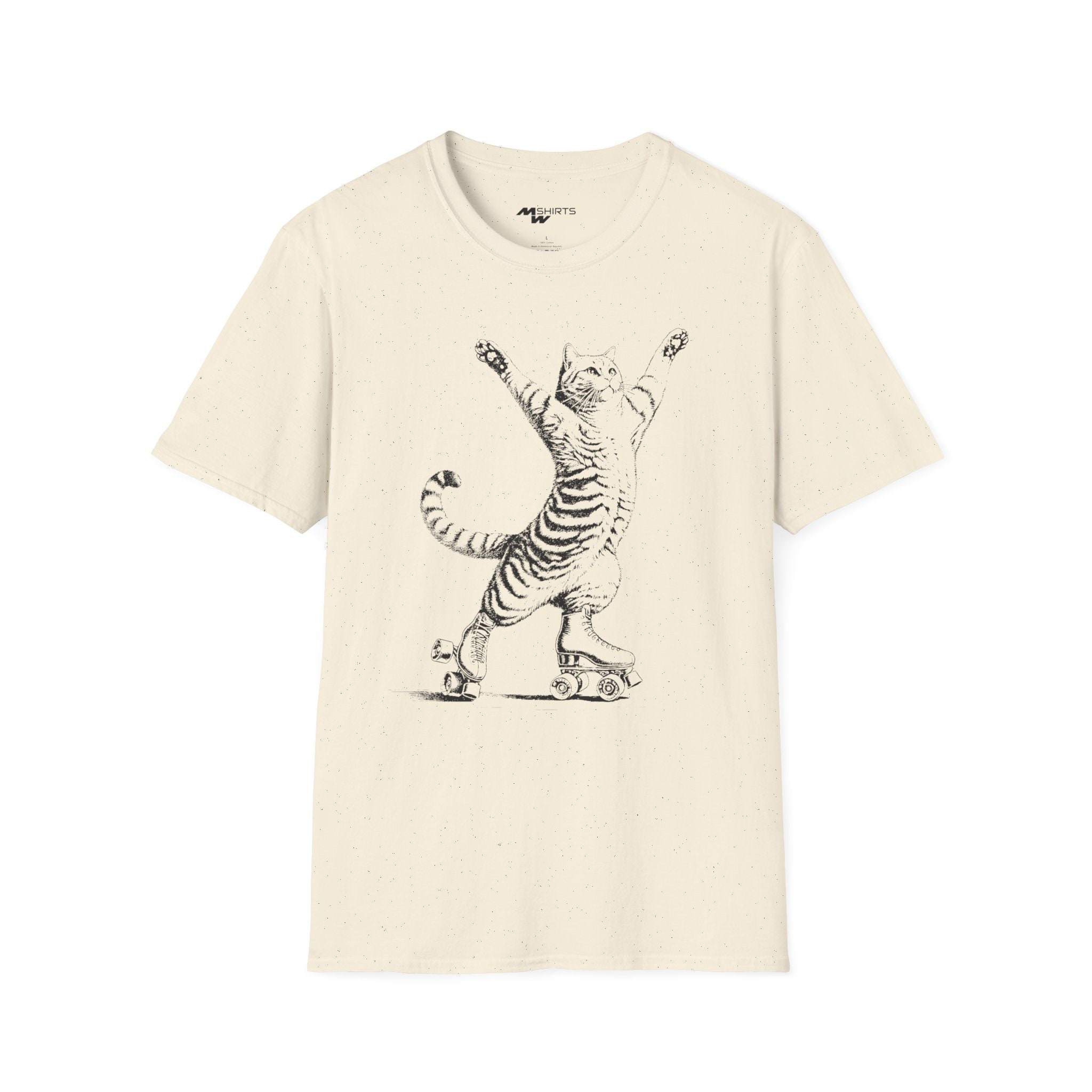 ★RAIVE★ Roller Cat Graphic Tshirt VW5ME610_2color WHITE, BLACK 6/13 예약배송) Roller Cat Graphic T-shirt