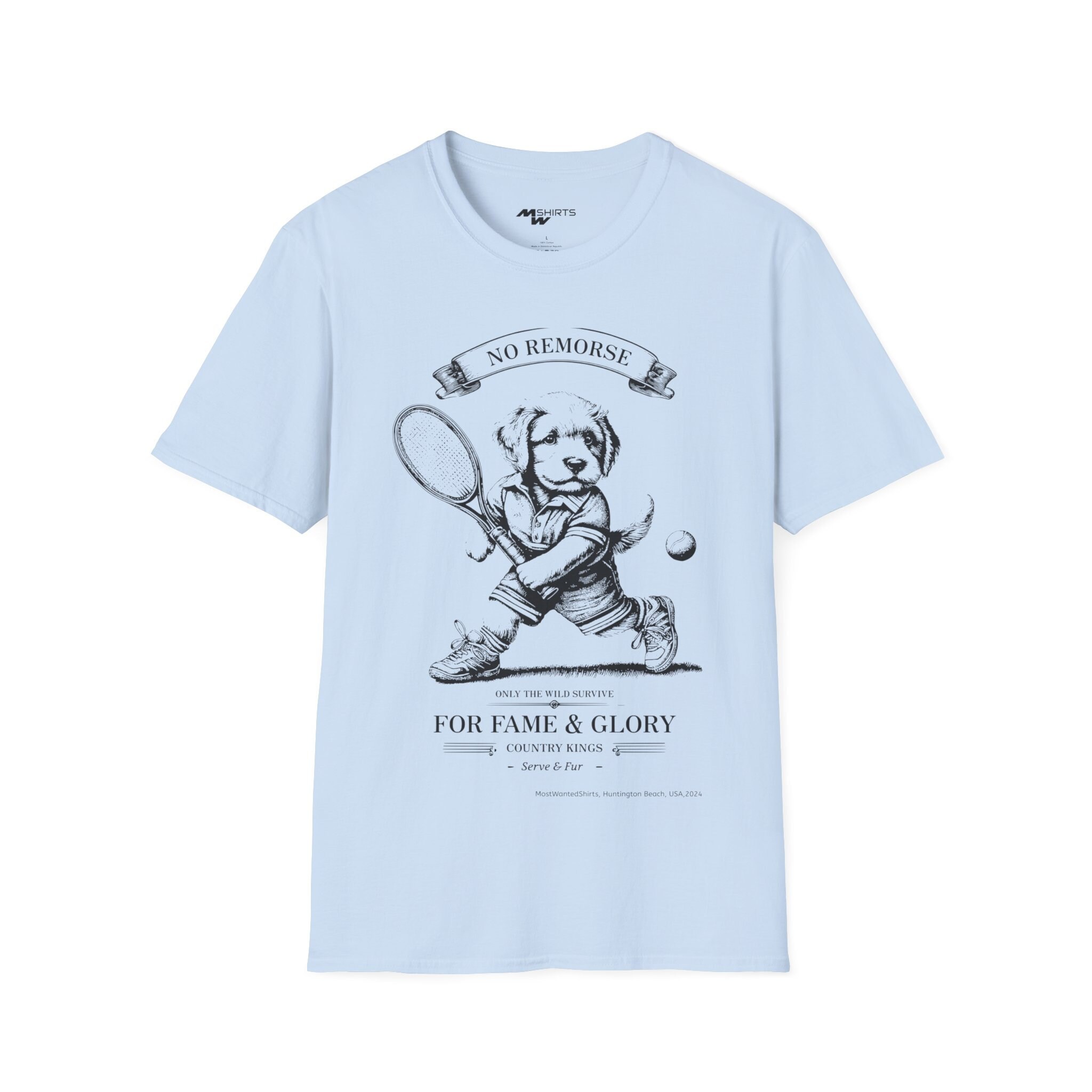 MY made マーメイド… No Remorse Tennis Dog T-shirt - Stencil Style/ Unisex