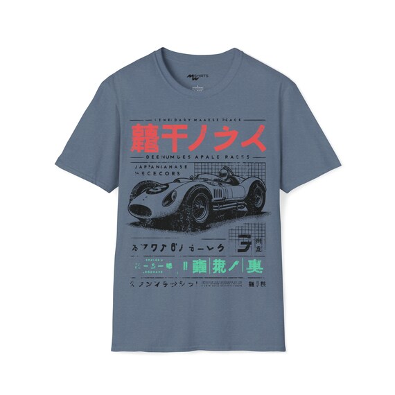 Retro Race Day - Vintage Japanese Racing Ad Tee/ Unisex Softstyle