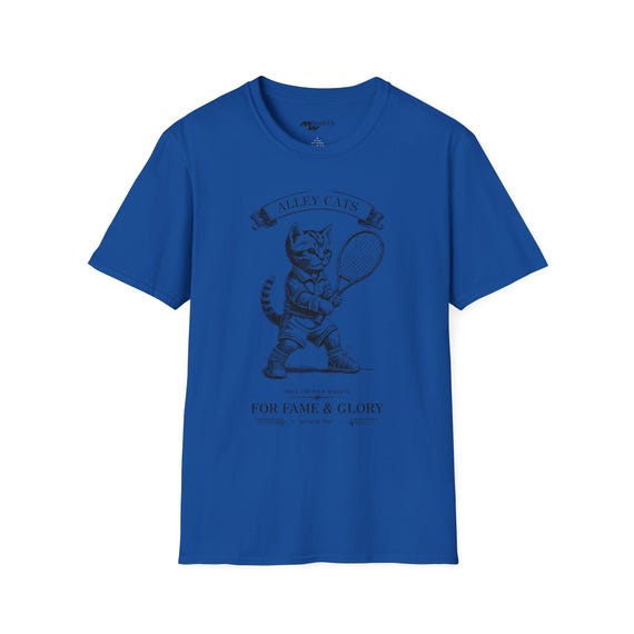 Alley Cats Tennis T-shirt: Unisex Graphic Tee for Animal Lovers - Etsy