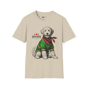 Proud Dog Mum Goldendoodle T-Shirt: Vintage Engraving Style