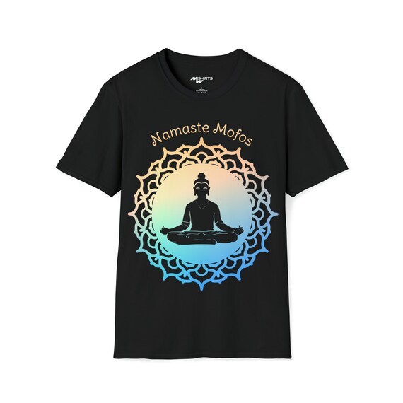 Maglietta Divertente Namaste Bitches, Yoga, Gildan, Uomo, Cotone, Taglie S-5XL, Nera