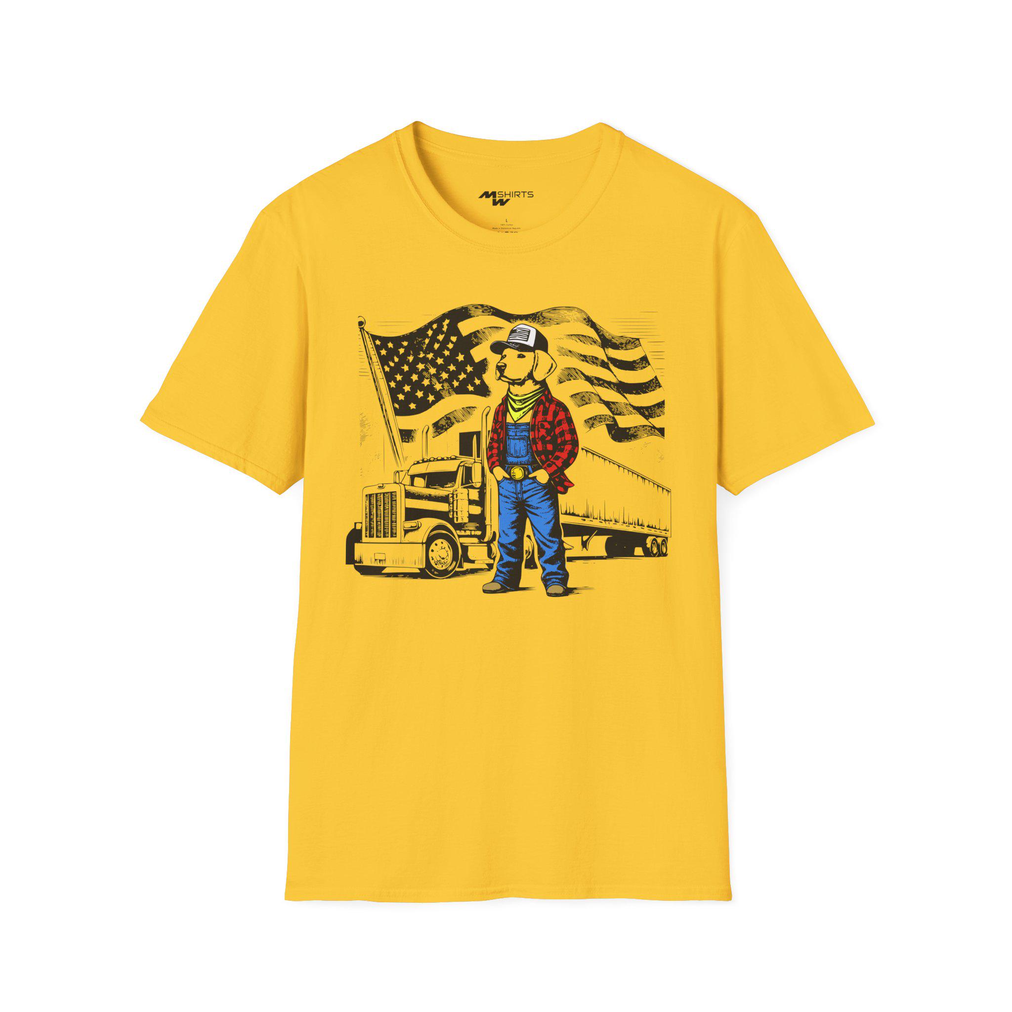 ヴィンテージ トラッカー ドッグ T シャツ - セミトラックとアメリカ