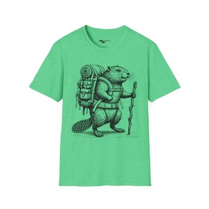 Camiseta gráfica de Castor aventurero: regalo de ropa de senderismo natural imagen 10