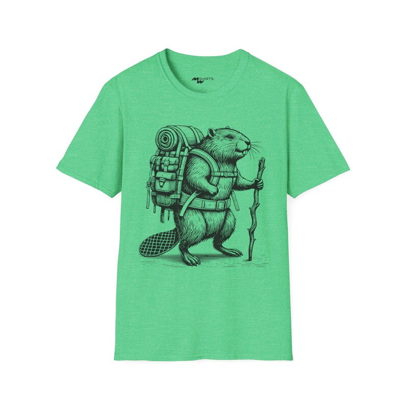 Camiseta gráfica de Castor aventurero: regalo de ropa de senderismo natural imagen 10