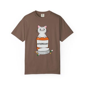 Funny Cat Antidepressant T-shirt, Cute Cat Shirt, Animal Lover Gift, Humorous Tee, Casual Wear, Pet Owner Apparel