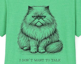 Ich will nicht reden / Grumpy Cat T-Shirt / Unisex Softstyle T-Shirt