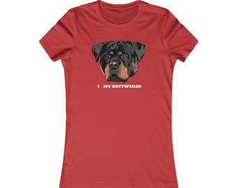 ロットワイラーが大好きTシャツ | ロットワイラー犬グラフィックT