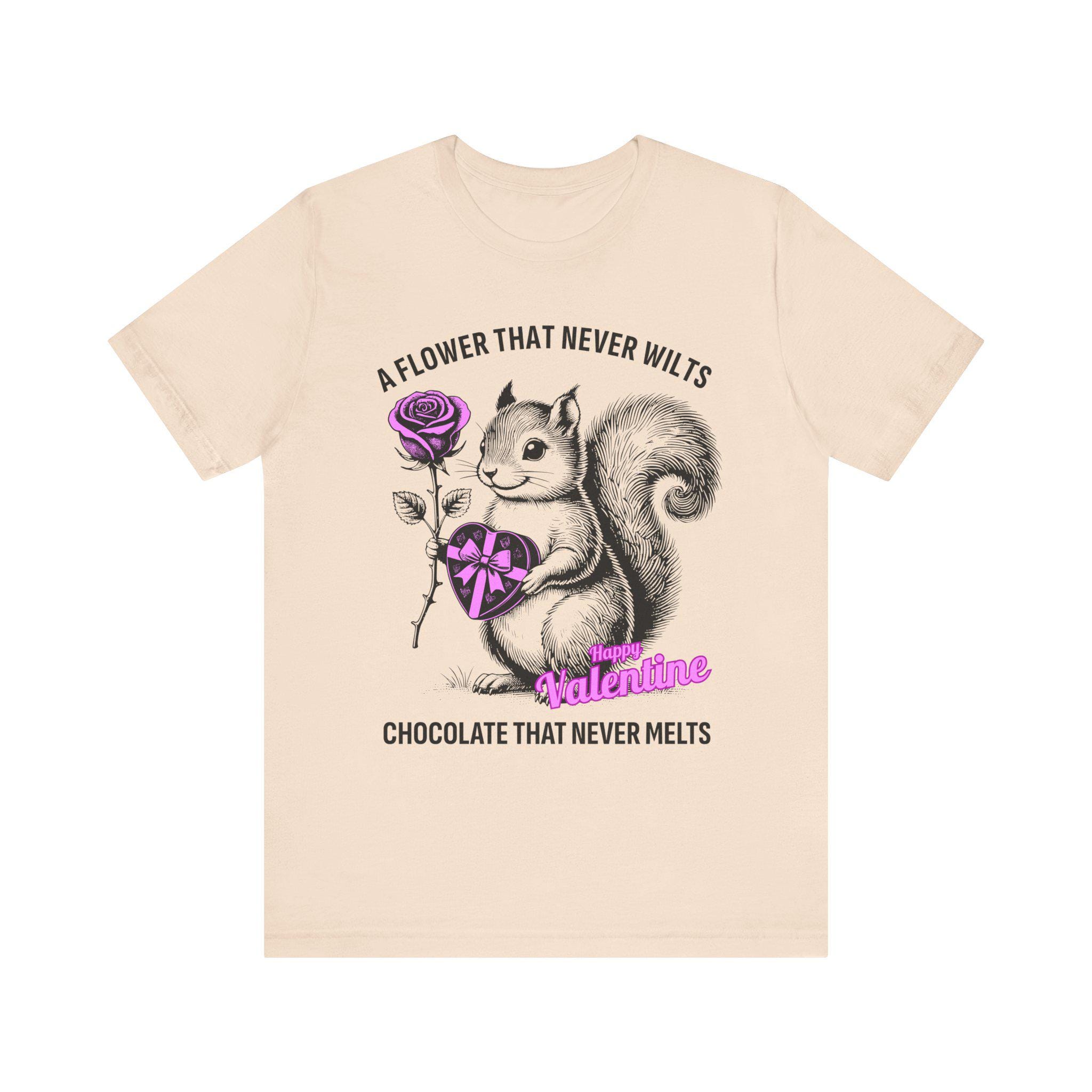 Squirrel Holding Heart Box T-shirt | 'A Flower That Never Wilts