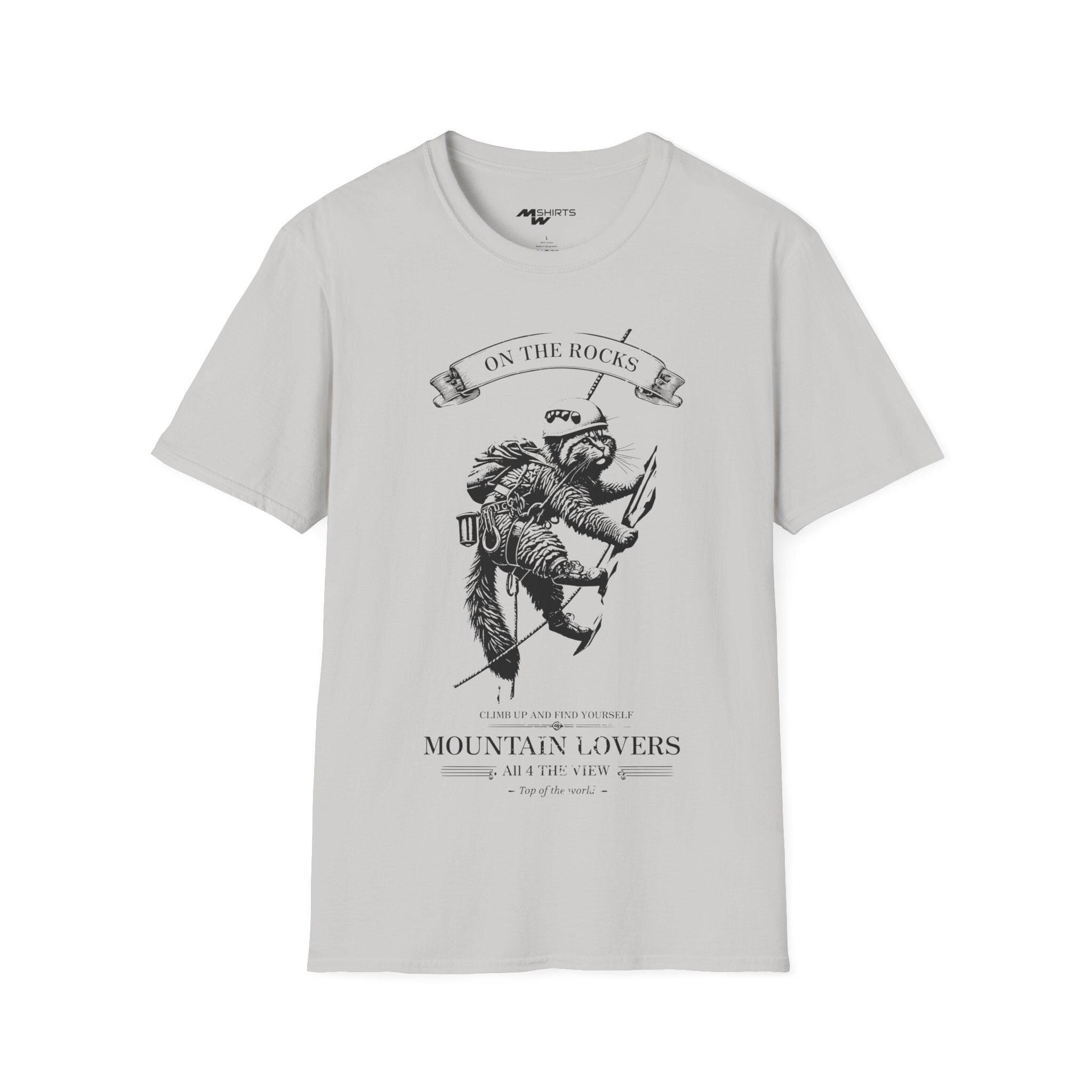 ON THE ROCKS Climbing Cat T-shirt - Alpinist Style Mountain