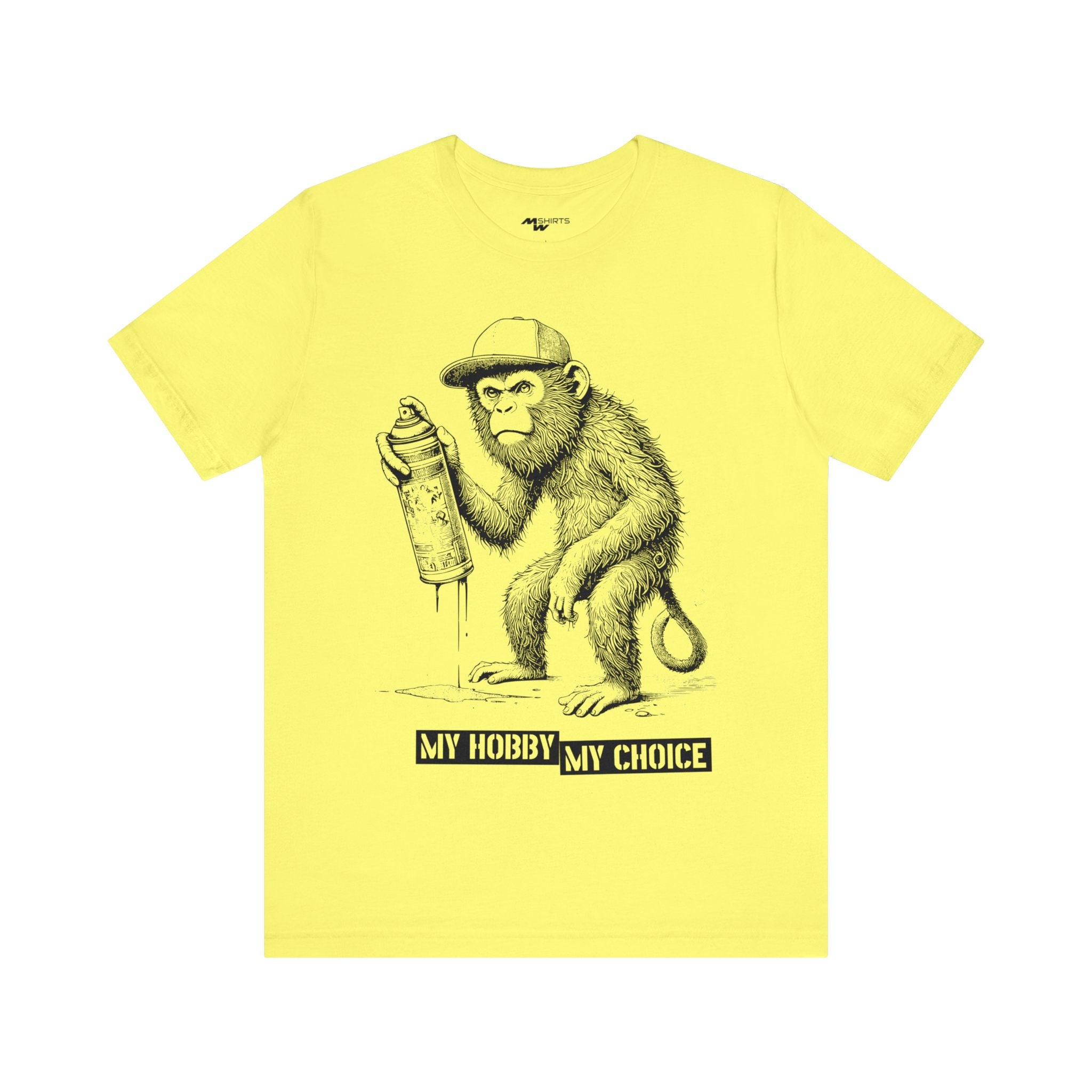 Graffiti Monkey T-shirt - Copper Engraving Vintage Style/ Unisex