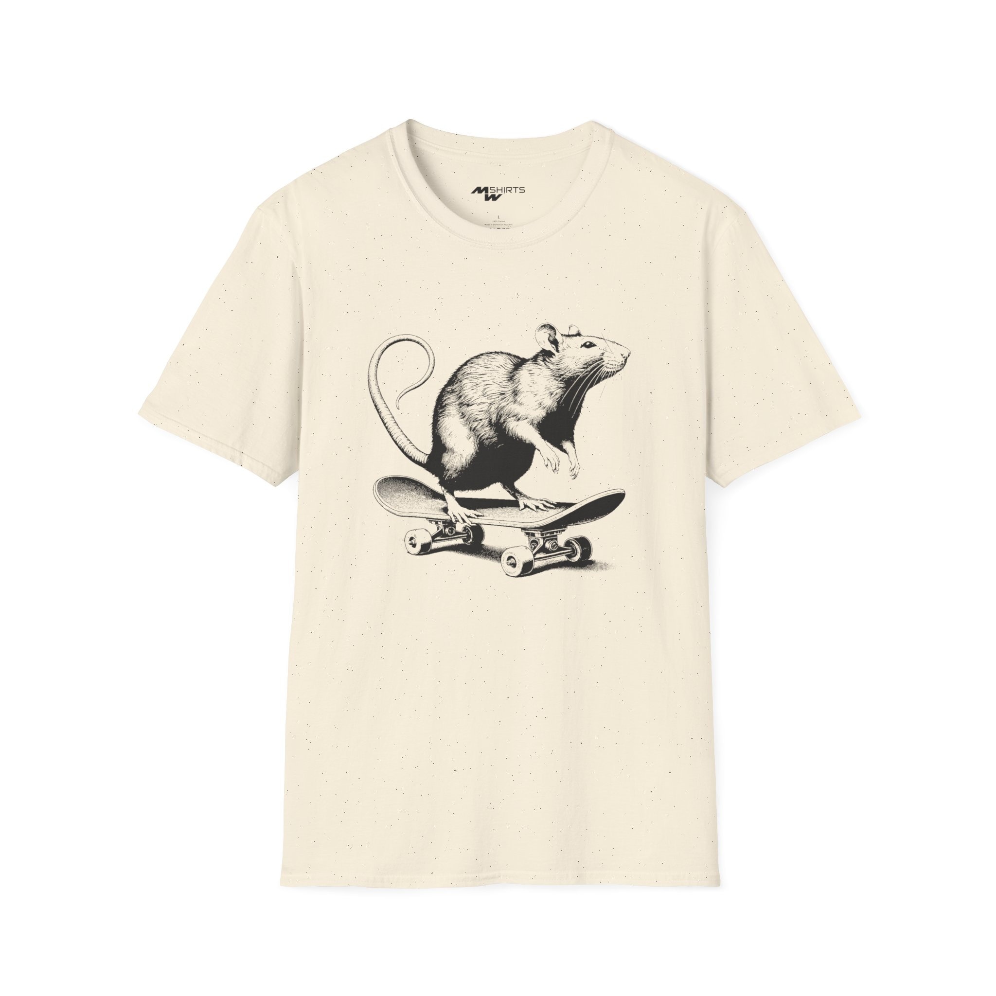 Rat on Skateboard T-shirt: Urban Copper Engraved Style Tee - Etsy