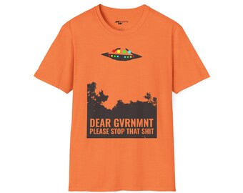 Vintage T-shirt vliegende schotel: grappig samenzweringstheorie Alien T-shirt