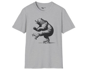 Bear Rollerskates - Majestic Copper Engraved Style Skates for Outdoor Adventurers/ Unisex Softstyle T-Shirt