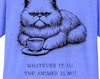 Grumpy Cat T-Shirt: Funny Sarcastic Tee for Cat Lovers