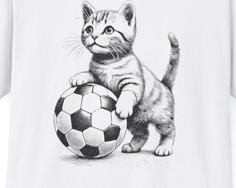 T-shirt Kitty Cat met voetbalgravure cadeau