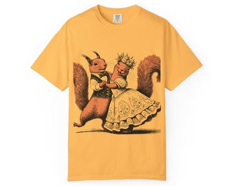 Dansande ekorrar T-shirt: Nyckfull färgglad grafisk t-shirt