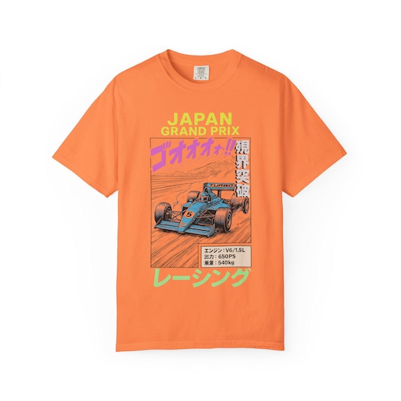 Japan Grand Prix Racing T-shirt: Retro Japanese Motorsport Comic