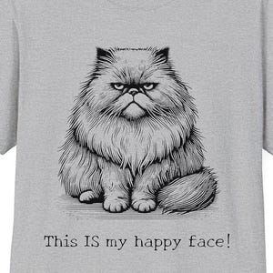 Das IST mein glückliches Gesicht / Grumpy Cat T-Shirt / Unisex Softstyle T-Shirt
