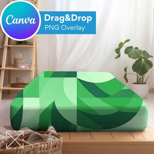 Tight Bed Blanket Mockup, Blanket Mockups, Drag and Drop, PNG, Canva Overlay, Sherpa, Velvet Plush, Fleece, Minky Blanket, Microfiber 4