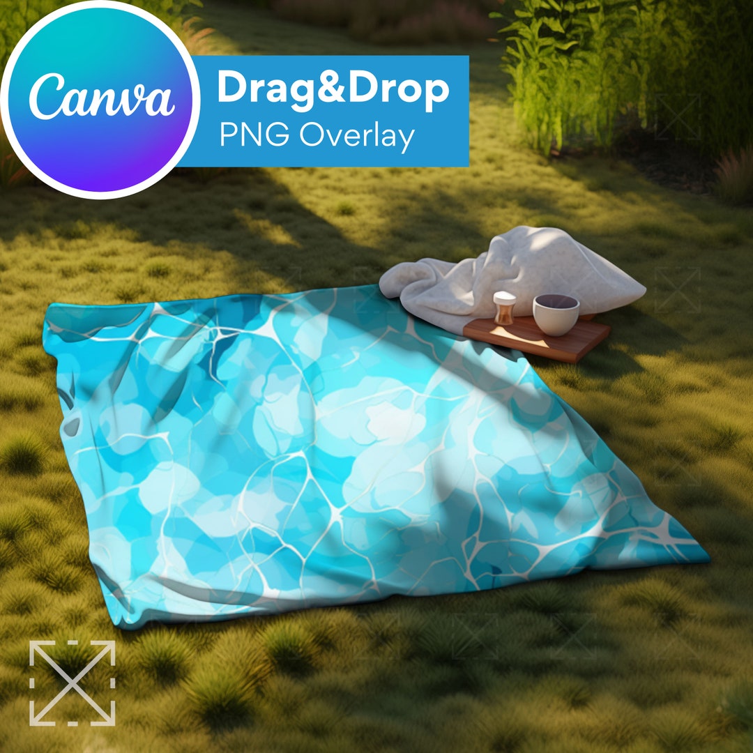 Picnic Blanket Mockup Blanket Mockups Drag and Drop Mockup Etsy