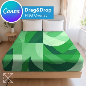 Tight Bed Blanket Mockup, Blanket Mockups, Drag and Drop, PNG, Canva Overlay, Sherpa, Velvet Plush, Fleece, Minky Blanket, Microfiber 2