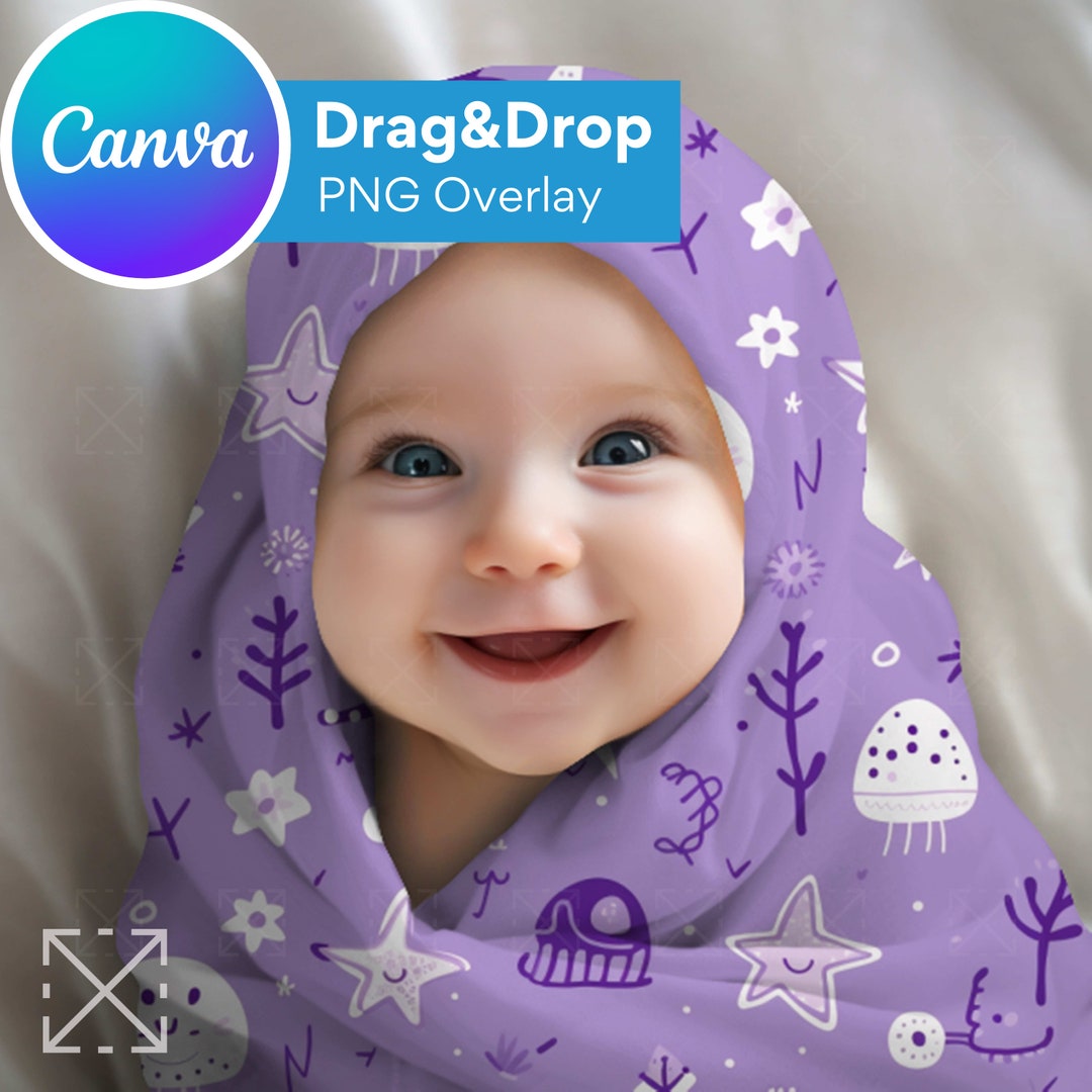 Baby Blanket Mockup Swaddle Blanket Mockups Drag and Drop Etsy