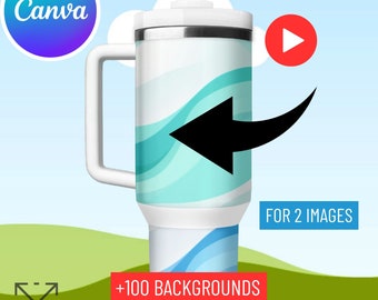Spinning 40oz Tumbler Mockup Change Background, Spinning 40oz Tumbler Mockup, Rotating 40oz Tumbler Mockup, 40 oz Tumbler Mockup, 2Di, White
