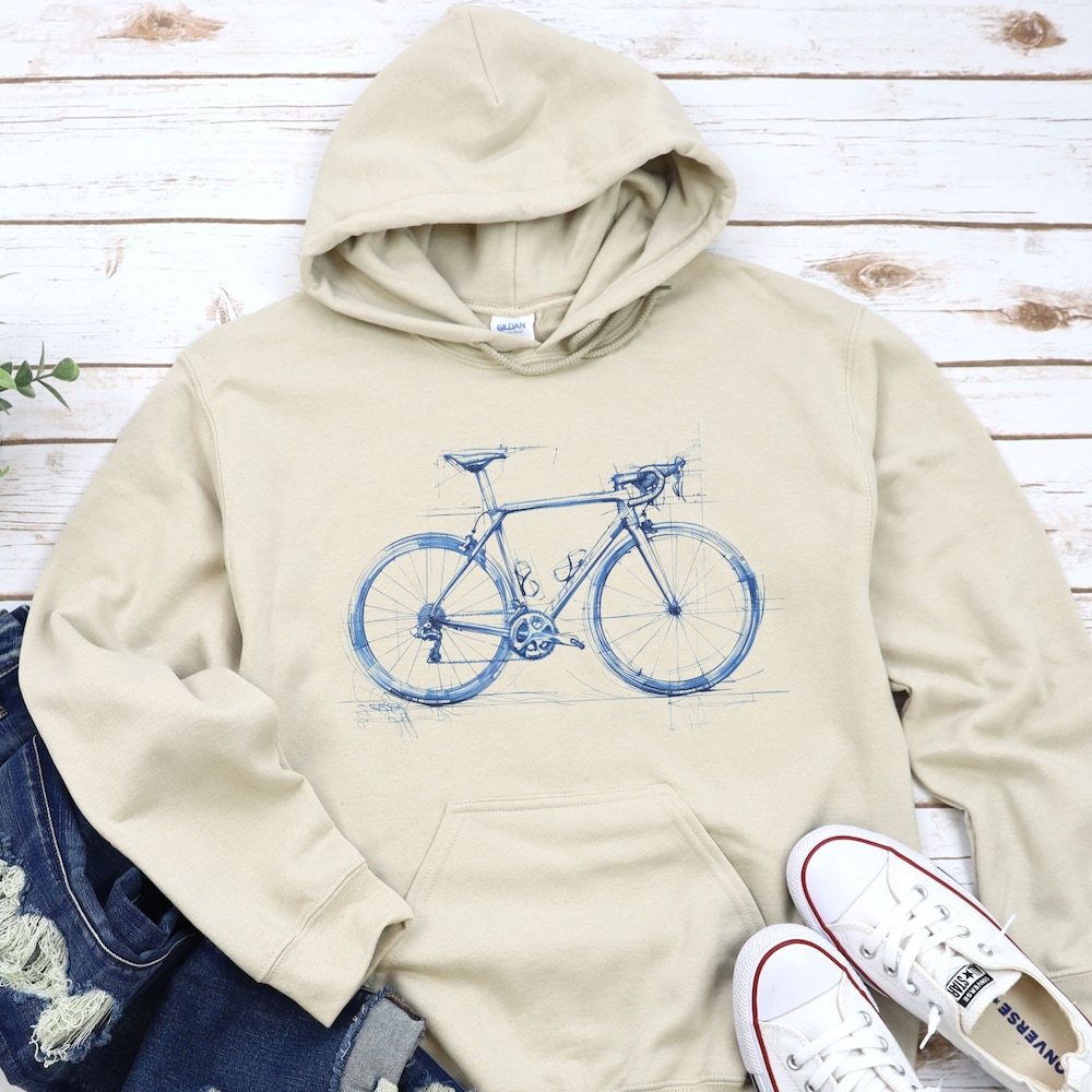 Road Bike Cycling Hoodie: Artistic Design For Bicycle Enthusiasts Alwasky