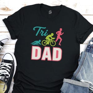 Triathlon Dad Cycling Shirt | Retro Swim Bike Run T-Shirt | Retro Gift for Triathletes