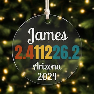 Personalized Long Course Triathlon Ornament - Custom Name, Race, and Year Keepsake for Triathletes, and Elegant Holiday Gift