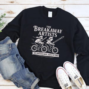 Cycling Breakaway Artists Sweatshirt | Peloton Escape Masters | Coffee Shop Essential | Cozy Gift S-3XL