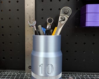 Desk and Garage Organization - 10mm Socket Desk Organizer Pen Holder