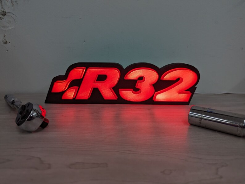 Volkswagen R32 Badge Light Unique 3D Printed Garage Decor - Etsy