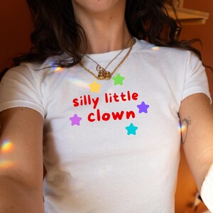 Silly Little Clown Baby Tee, Clown Shirt, Clowncore, Class Clown, Silly Bitch, Cute Clown Shirt