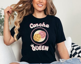 Concha Queen Shirt: Pan Dulce & Cafecito, Unisex Cotton Tee