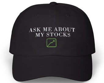 Gorra "Pregúntame sobre mis acciones", Stonks, regalo de la bolsa, gorra unisex, Wall Street, regalo para inversores, day trader, trading de acciones