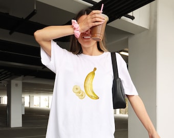 Vintage Banana Shirt, Boho Banana Fruit Tee, Unisex Shirt, Trending Shirt, Aesthetic Fruit Shirt