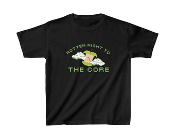 Rotten Right to the Core Baby Tee, Y2K Brat Baby Tee, Brat