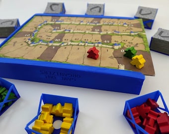Organizador Carcassonne con color personalizado y caja de repuesto / Ahorra un 40 % de espacio / Fabricado en EE. UU.