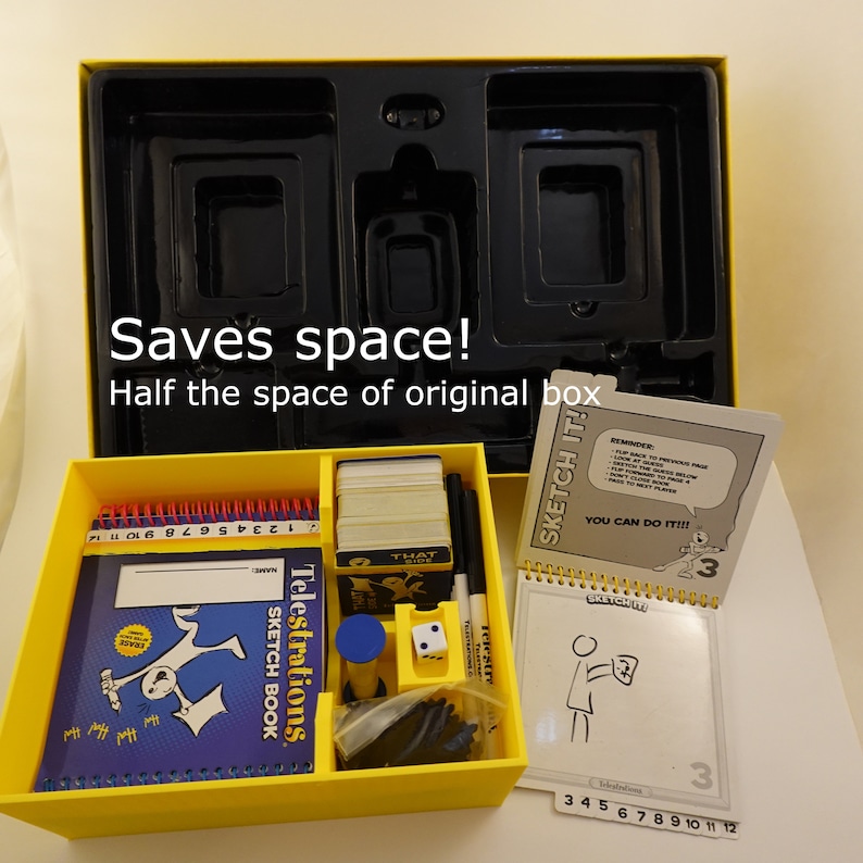 saves space, takes up half the space of the original box