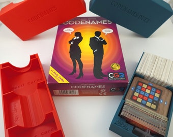 Cajas de repuesto Codenames y Codenames Duet (colores personalizados disponibles) - ahorra espacio