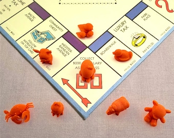 Piezas de Monopoly de Animales: Juego de Mesa Impreso en 3D - Personaliza tu Color
