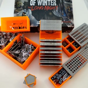 Dead of Winter LONG NIGHT Inserts for board game organization and faster set up, fits in original box