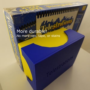 Caixa de substituição Telestrations para 12 jogadores com tampa sólida, economiza espaço, ocupa metade do espaço da caixa original, design durável impresso em 3D
