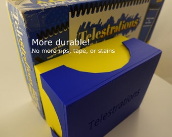 Caja de reemplazo Telestrations para 12 jugadores con tapa sólida, ahorra espacio, ocupa la mitad del espacio de la caja original, diseño duradero impreso en 3D