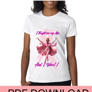 breast cancer awareness, Afro Queen, Melanin, Sublimation, Black Girl, Black Woman, survivor, Fashion girl, PNG, Digital, pink ribbon, 13X19