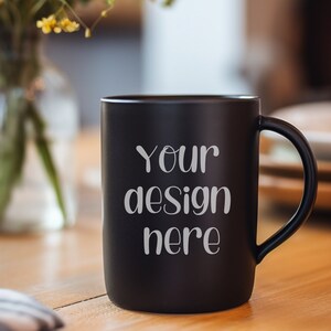 Black Mug Mockup, Coffee Cup Mockup, Black Handle Mug Mockups, Stock Photo Coffee Cup Mockup, Tumbler Mock up, Canva Blank Mug Mock Ups