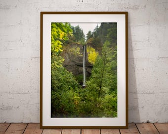 Latourell Falls Photo Print | Pacific Northwest Photography | Waterfall Wall Art | Living Room Decor