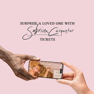 PHYSIKALISCHES + LAMINIERTES Sabrina Carpenter: Short N' Sweet Tour Custom / personalisiertes Ticket